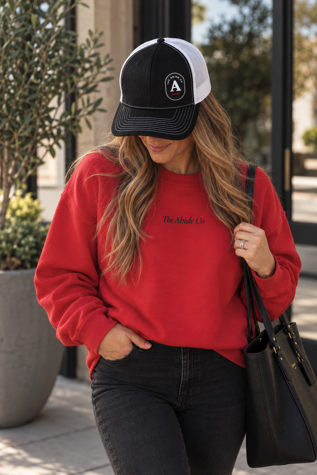 Abide Co Embroidered Crewneck - Red.png