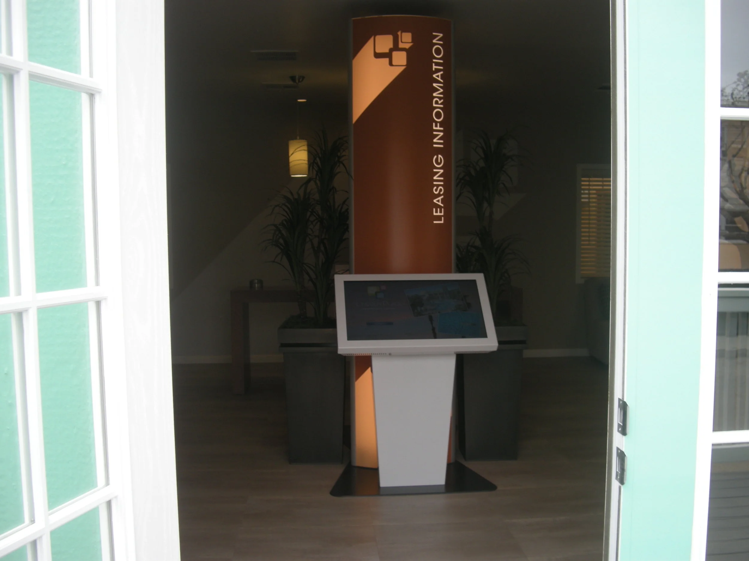 Back Lit Display for Leasing Kiosk