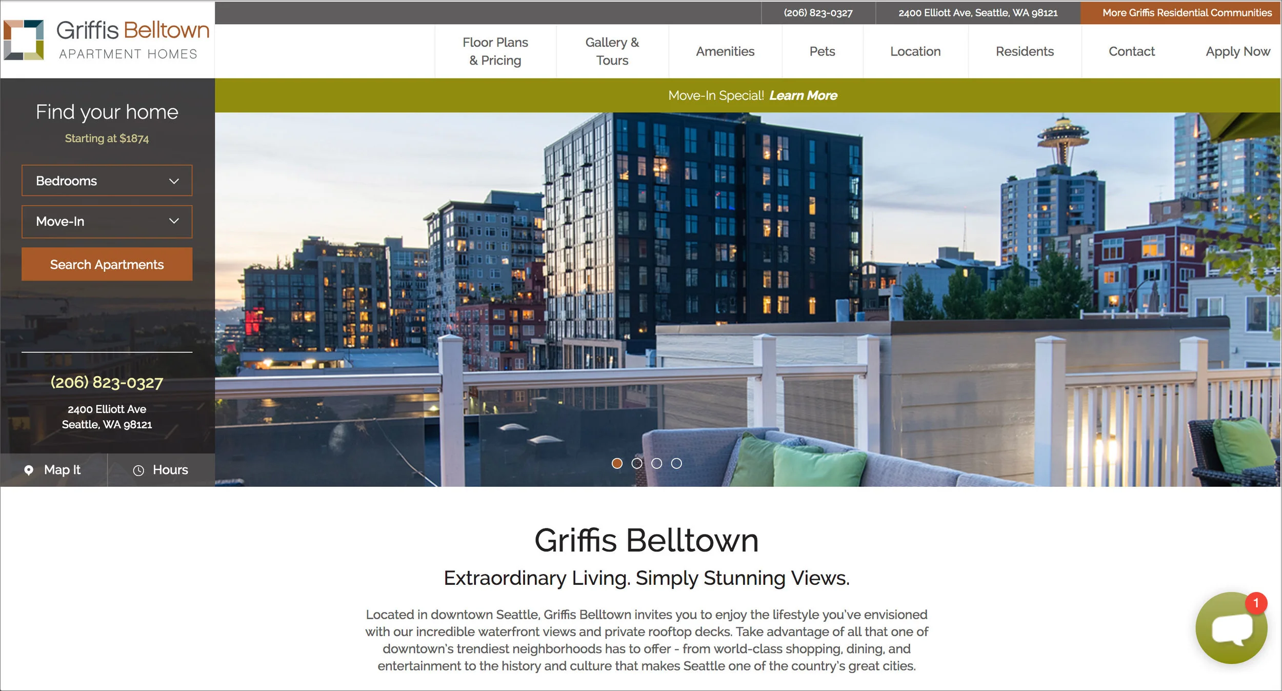 Before Redesign of Homepage