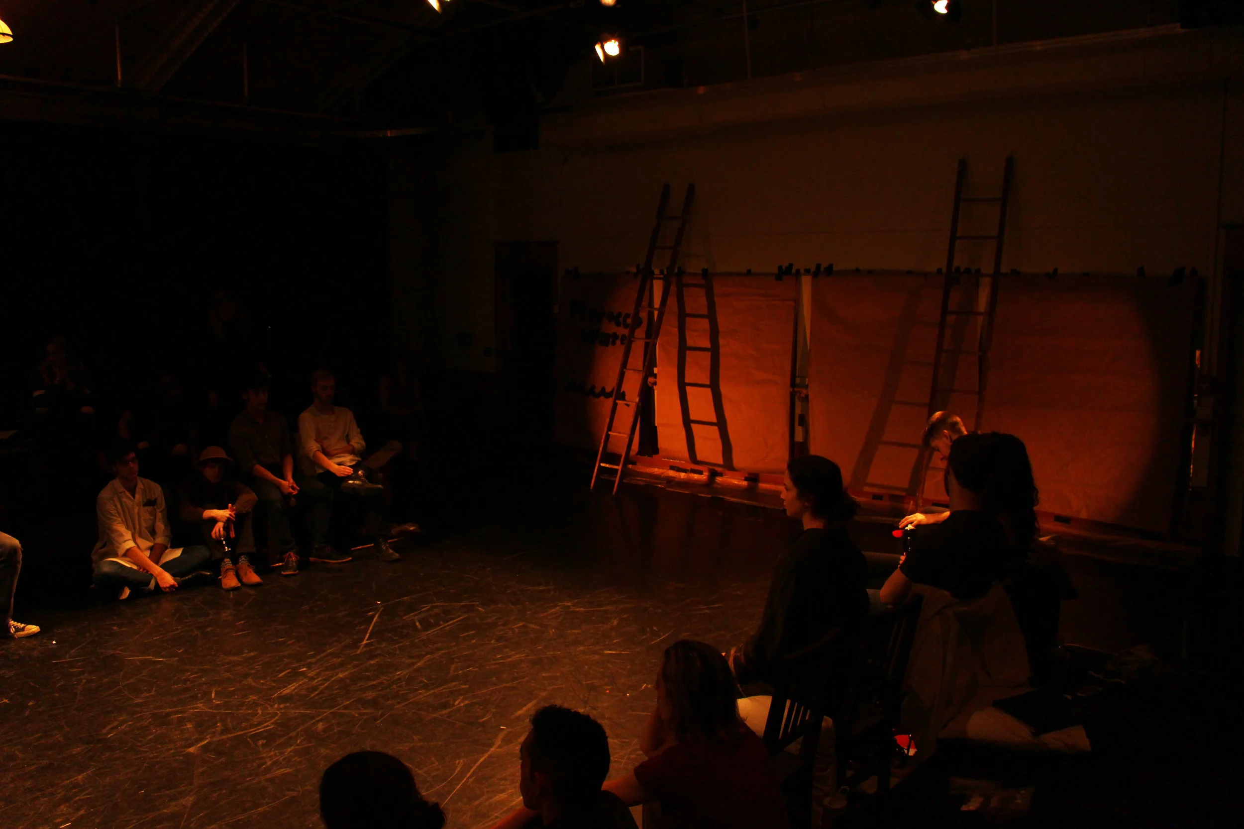  Created in a devised process, the set was created through the creative use of props. 