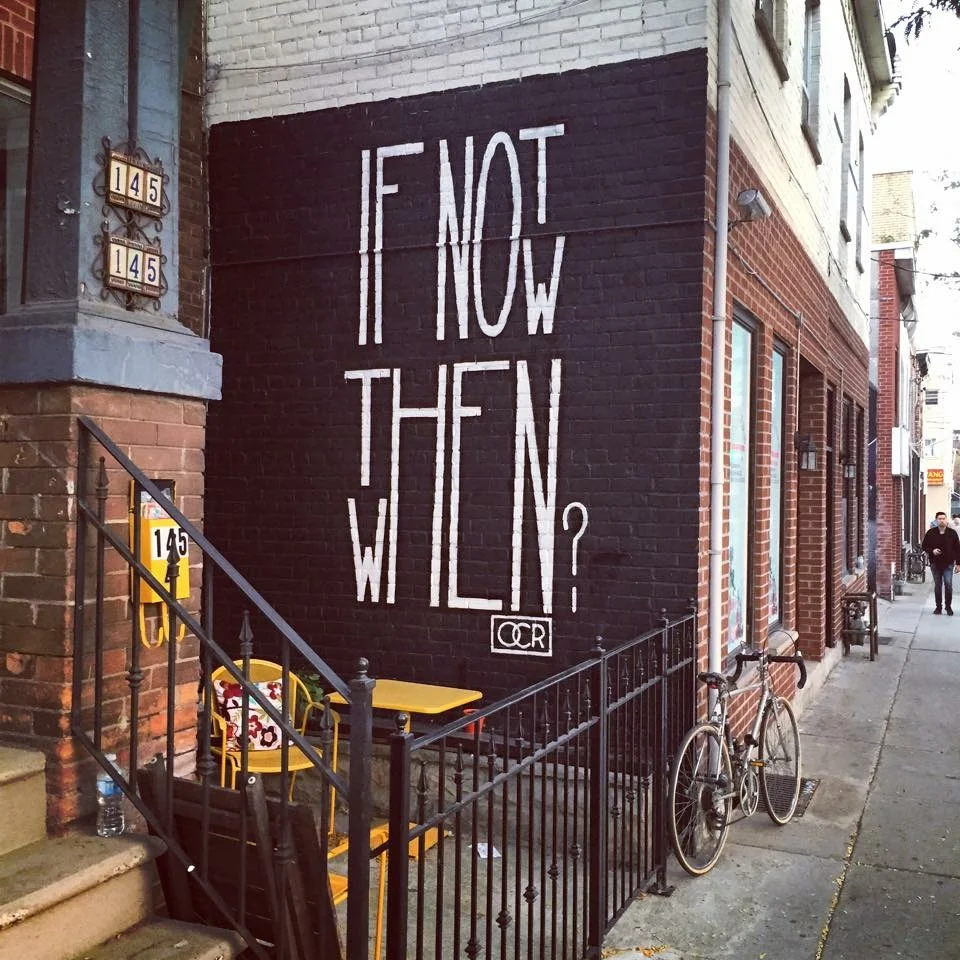 A great thought on a wall in San Francisco. I am putting this into practice starting now!
