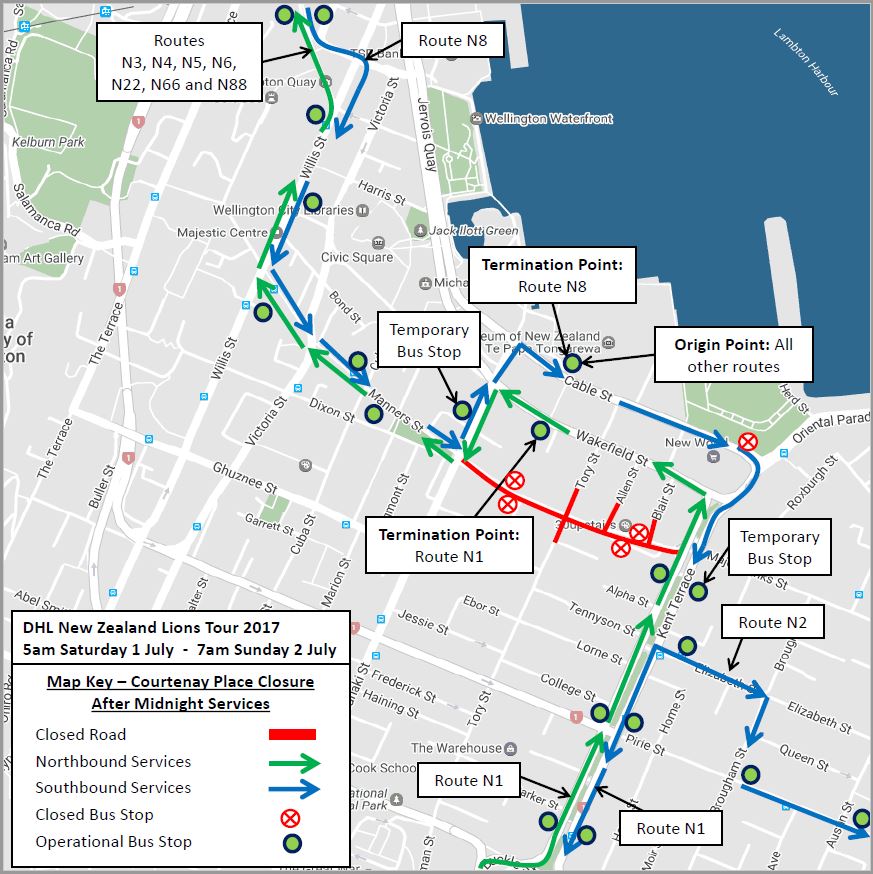 After Midnight bus routes - Sunday 2 July