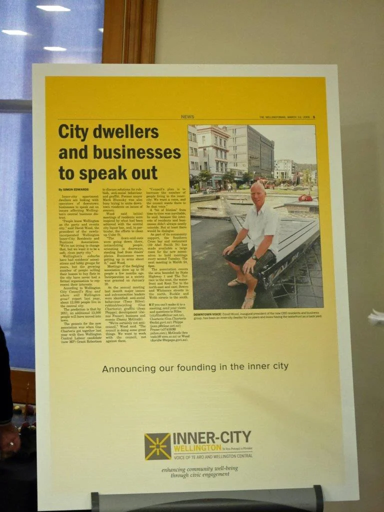 ICW Founders Day Poster of article with David Wood