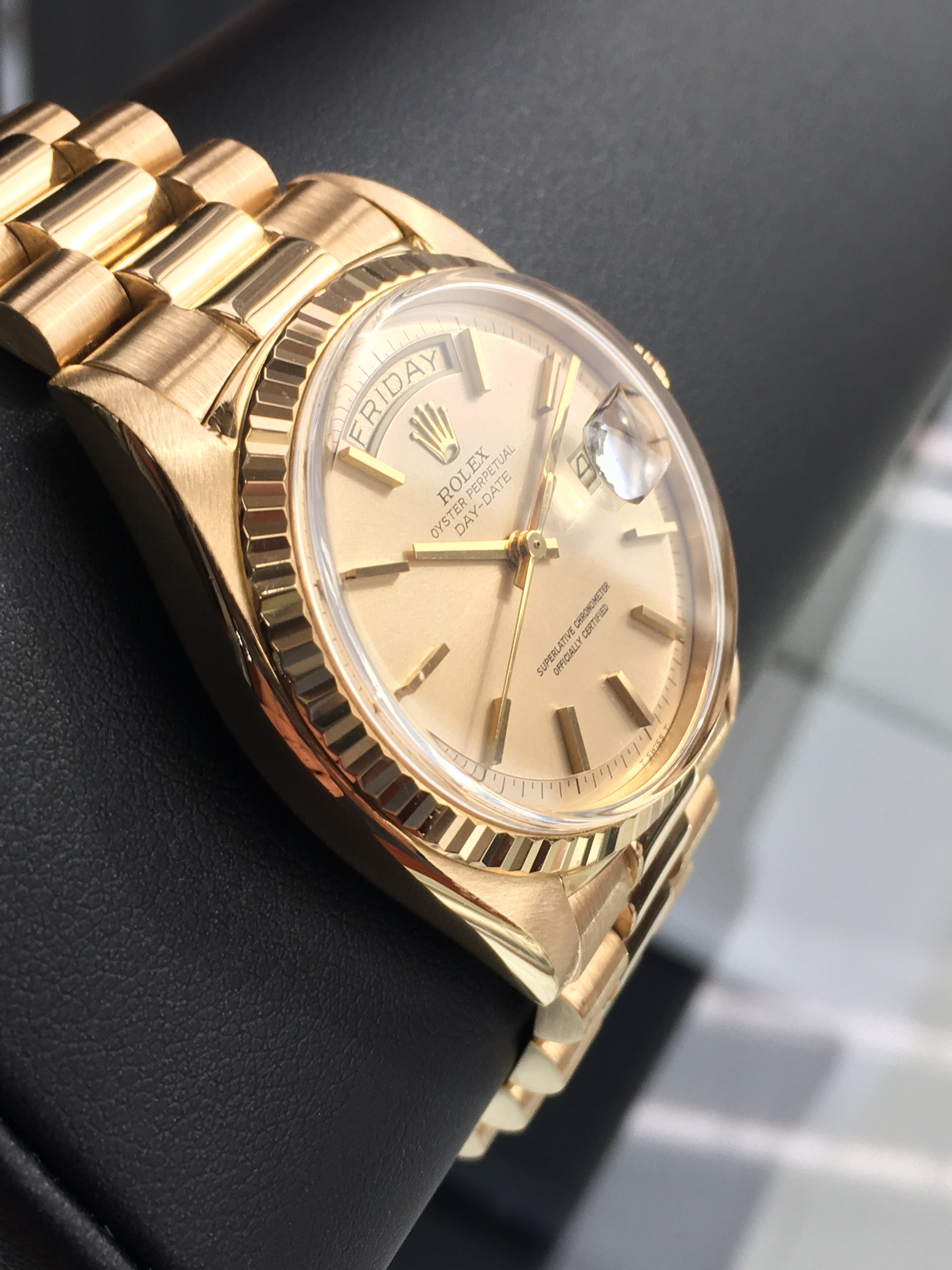 Rolex Day Date Presidential 18k. R. Wolf Fine Jewelry &amp; Watches. Side