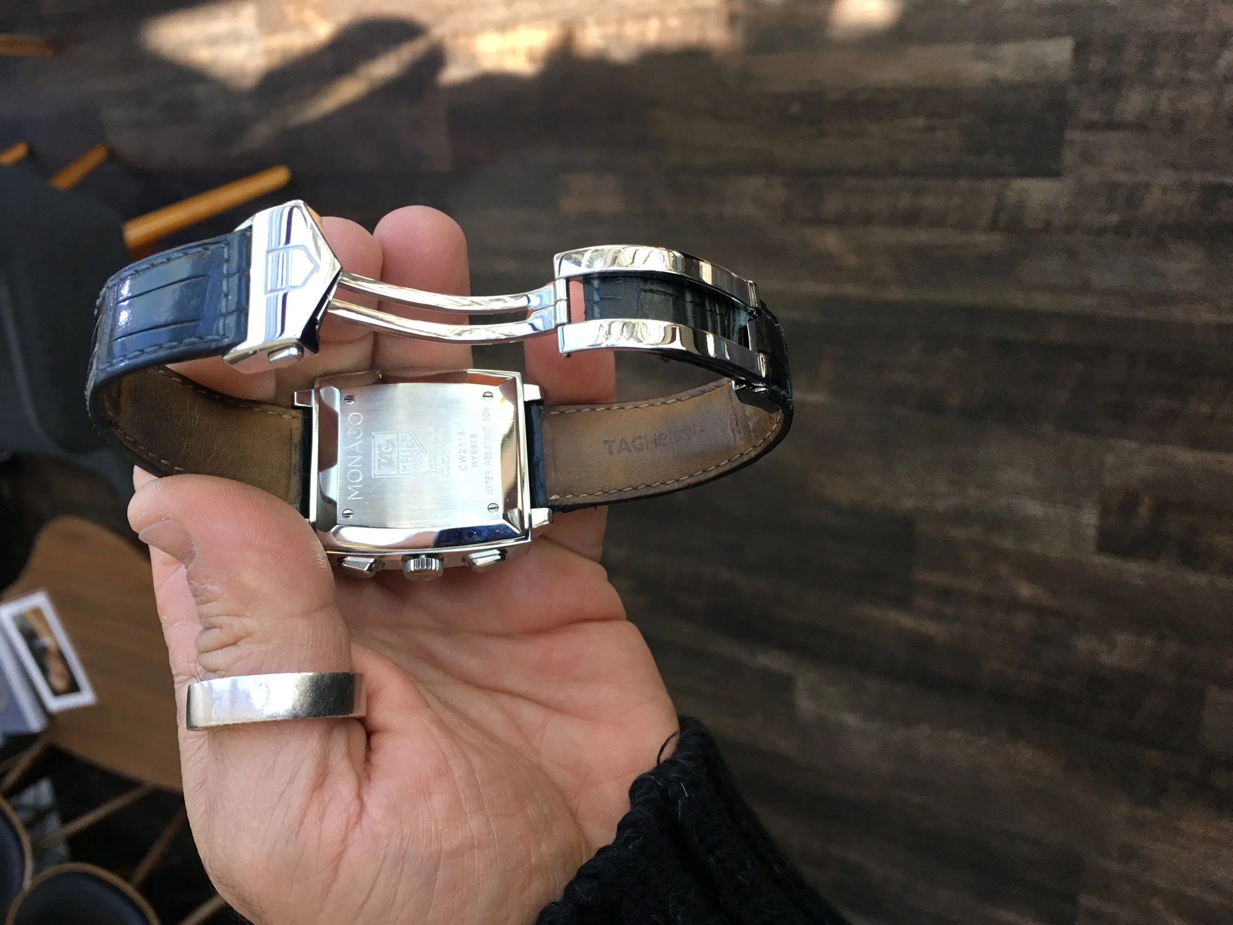 TAG Heuer Monaco Steve McQueen Cronograph Automatic. R. Wolf Fine Jewelry &amp; Watches. Back
