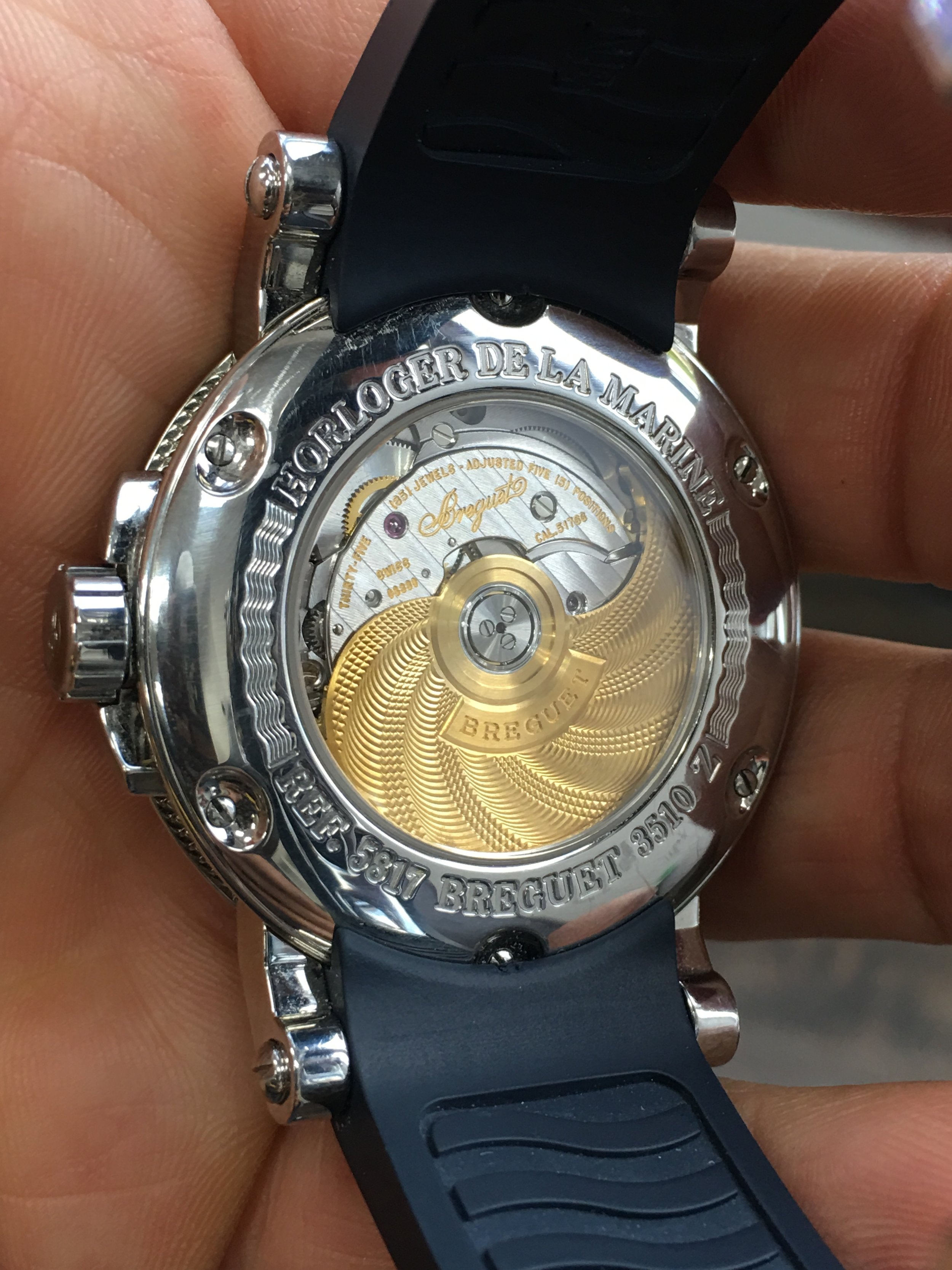 Breguet Marine Big Date Automatic  Blue Face. R. Wolf Fine Jewelry &amp; Watches. Back OFFER