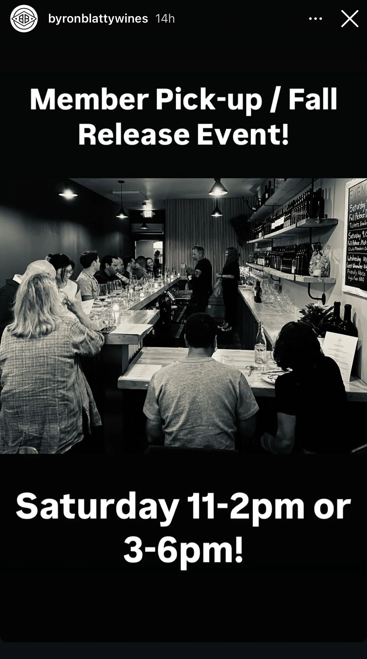 Byron Blatty Fall Release: Wine Club