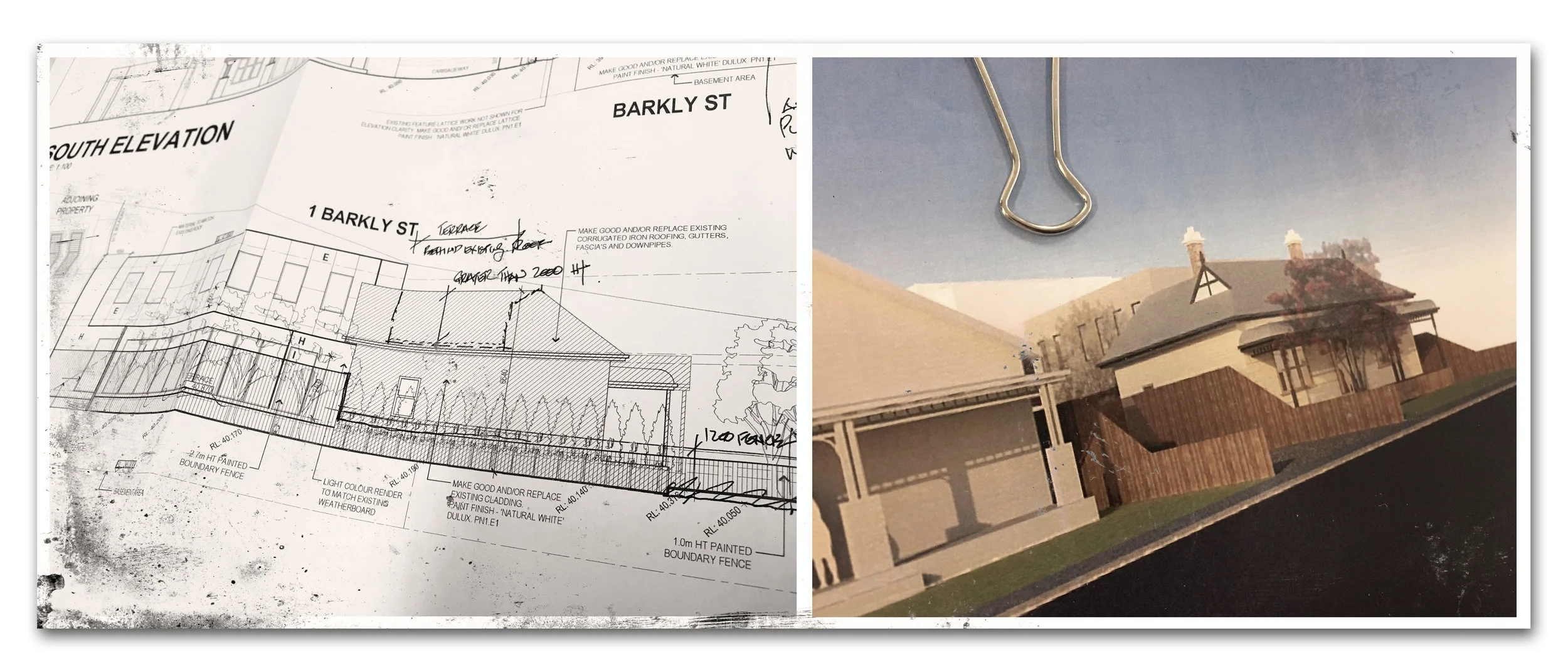 Archsign proposed working drawings and 3D render.