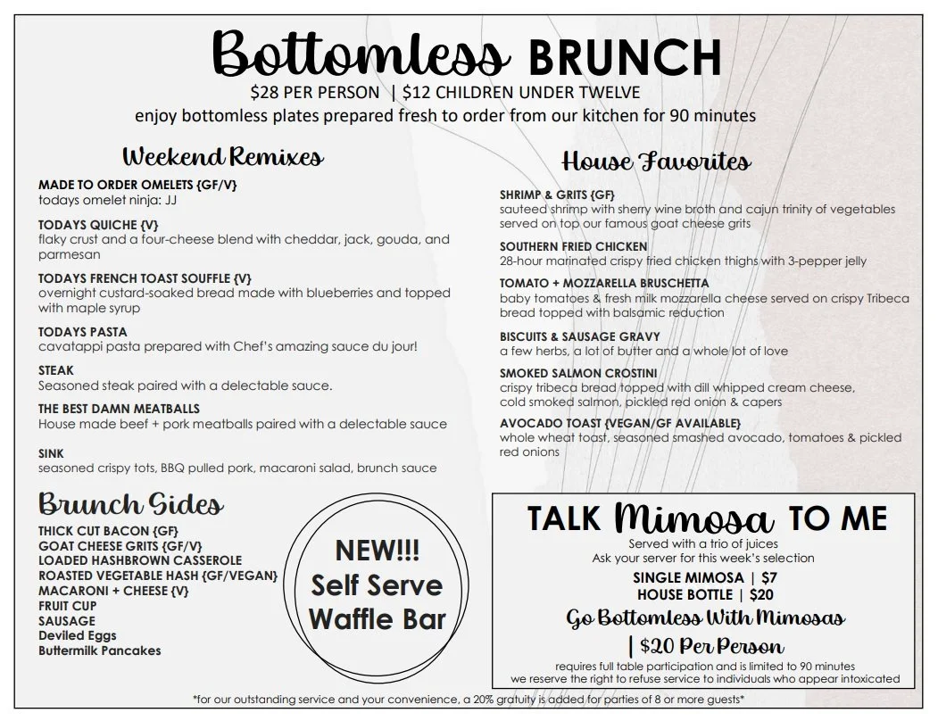 Brunch Menu — The Table