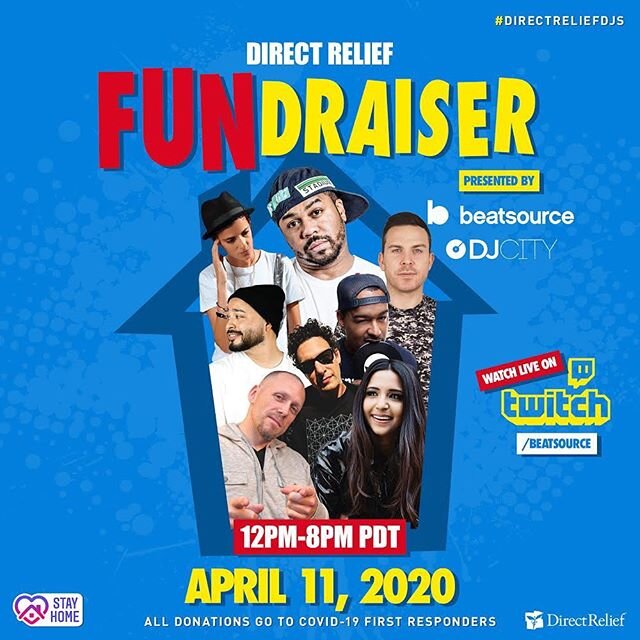 Excited to be apart of this great event for a great cause! Tune in to @beatsource &amp; @djcity's livestream on Saturday from 12-8pm PT! Party with us &amp; help raise funds for those fighting on the #COVID19 frontlines. Sets from @justblaze, @samant