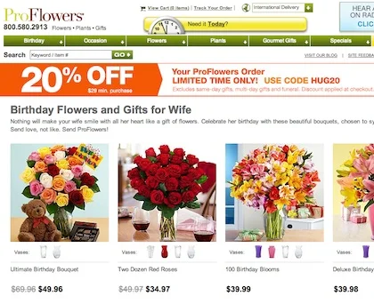 “Proflowers.com is one of the most successful e-commerce companies and we owe a good part of that success to the user-experience processes and designs that Larry and his team provided. — Bill Strauss, President, Proflowers