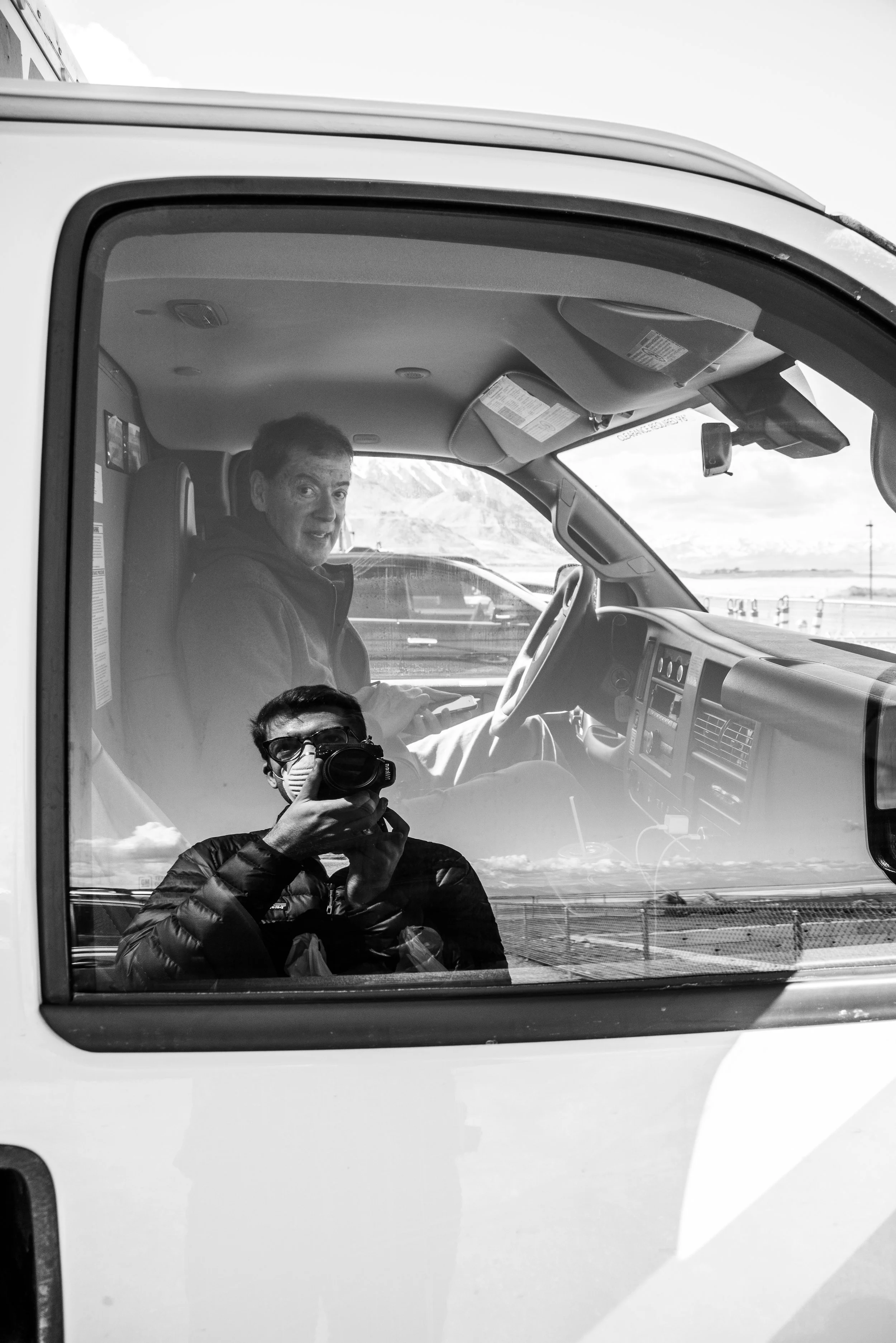 Self-portrait / Dad / The Great Salt Lake, Utah, 2020.