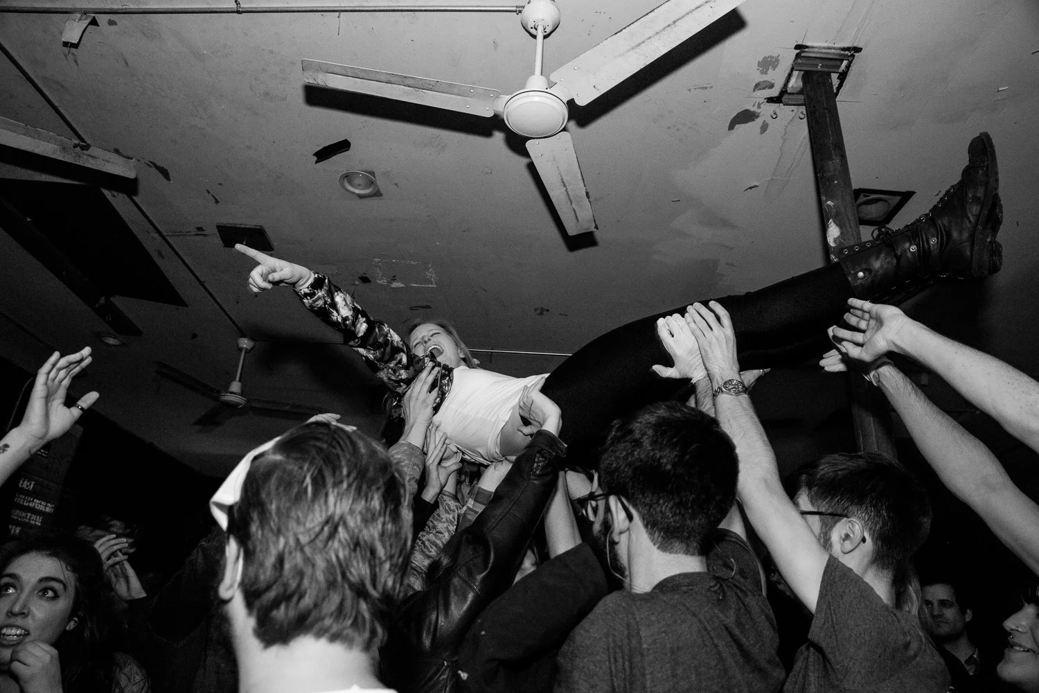 Crowdsurfing during The Mad Doctors