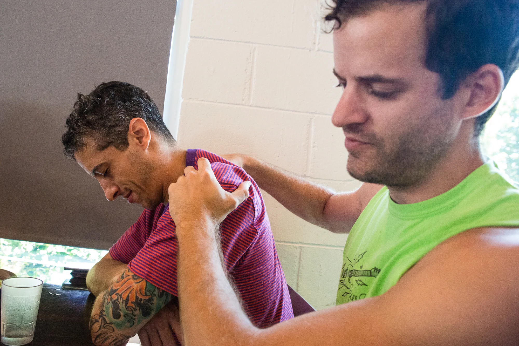 Who needs a massage therapist when you have a guitarist? 