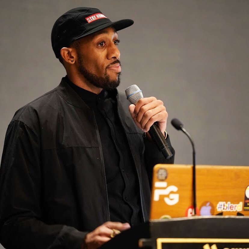 &lt;what should caption be?&gt; That one time I had the opportunity to speak to college students about entrepreneurship.

S/o to the bro @andrewyze for the Stay Humble hat🤙🏾✊🏾
