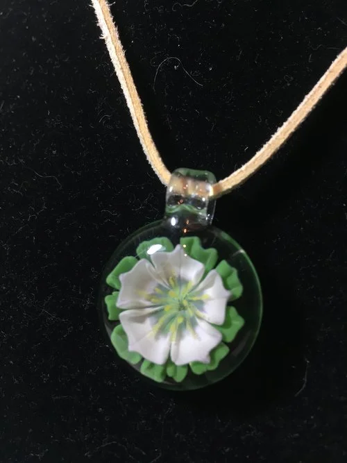 Mardi Gras Flower Pendant