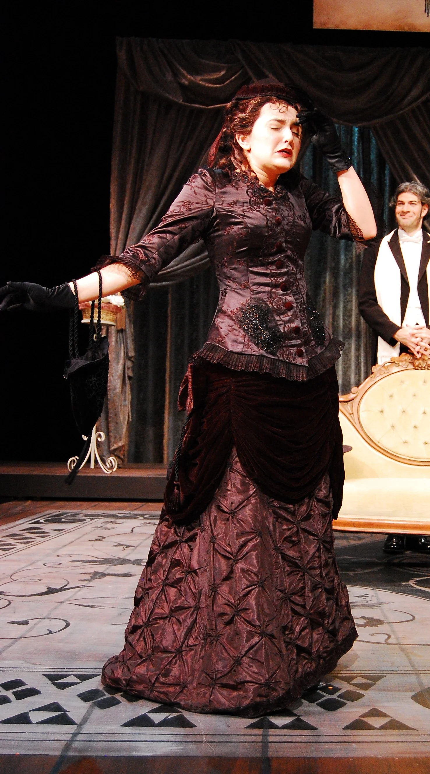 Engaged, 2010 San Francisco State University Director: Bill Peters Costume Designer: Sarah Correa Photographer: Clyde Sheets Blouse and Skirt constructed from scratch