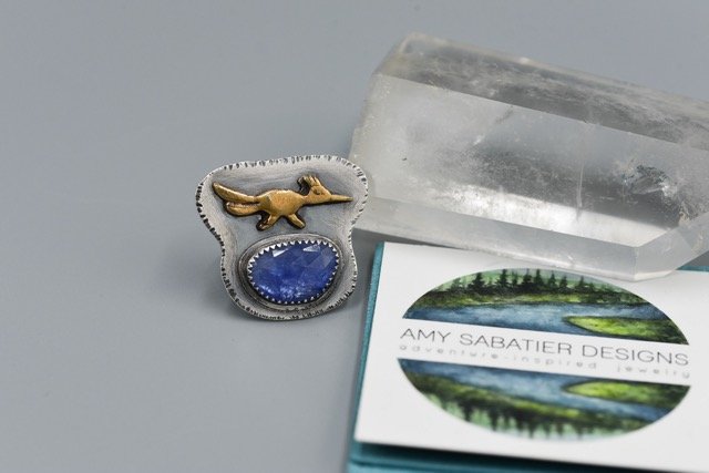 Tanzanite-Roadrunner-Talisman-ring-sterling-bronze-handmade-amy-sabatier-designs.jpeg