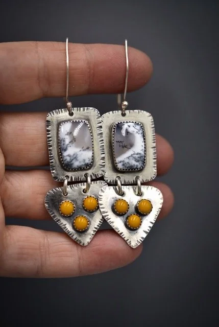 Amy-Sabatier-Designs-Aspen-Gold -Earrings-Colorado series-sterling-silver-white buffalo-italian glass-artisinal-handmade-jewelry Medium.jpeg