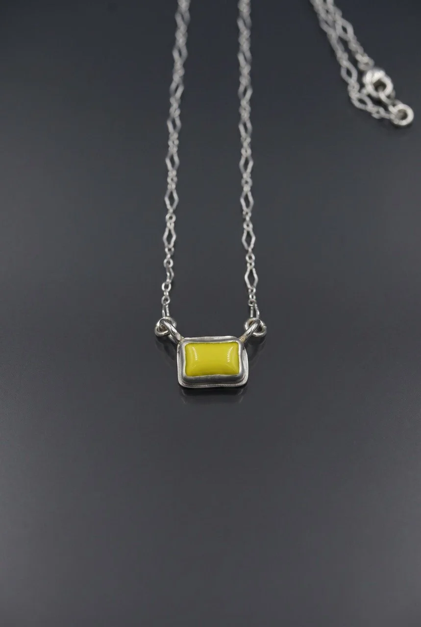 Yellow Rosarita Mini Bar Necklace