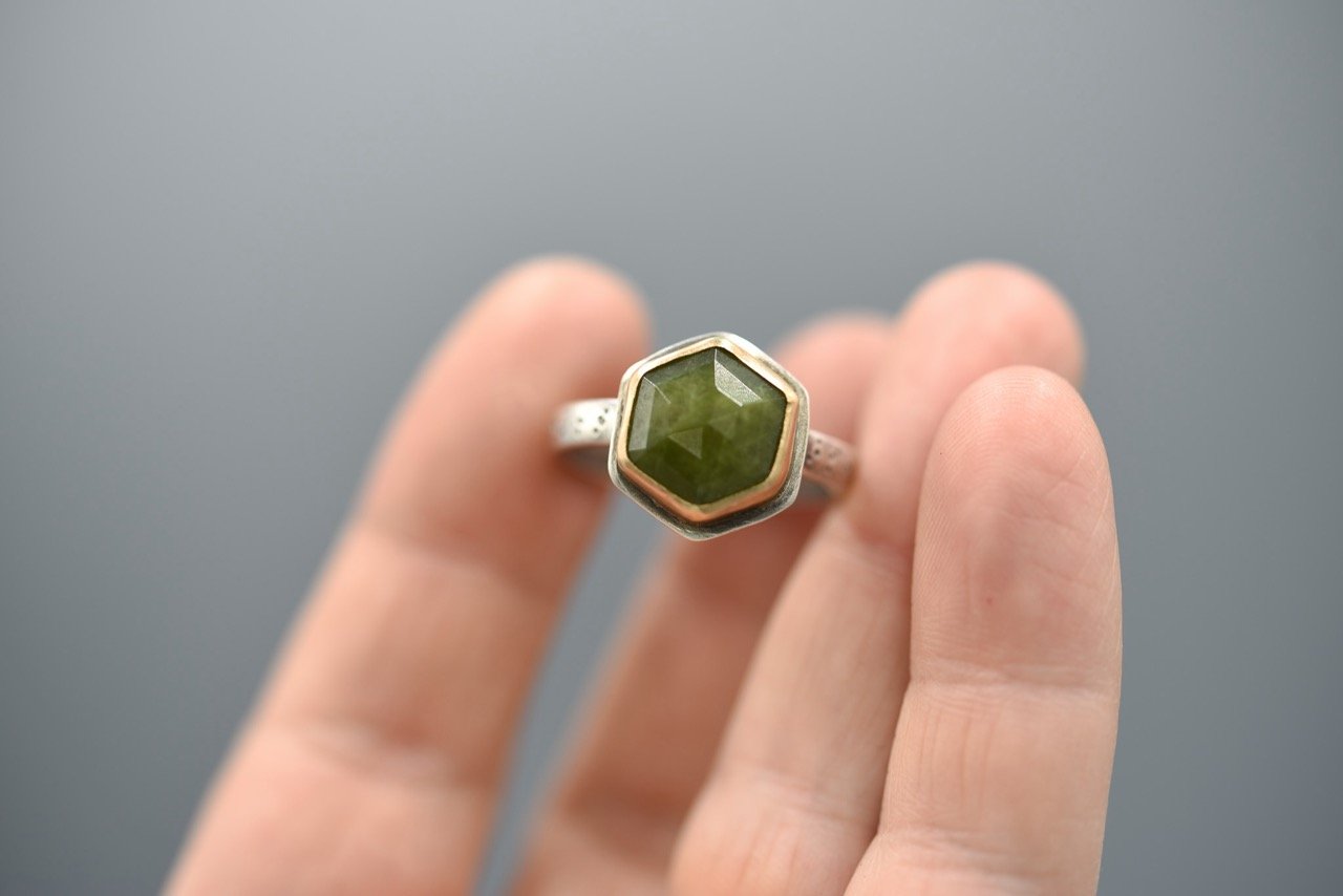 Amy -Sabatier-Designs-Vesuvianite-Prism-Ring-Sterling-Silver-Gold -Filled-Handmade Large.jpeg