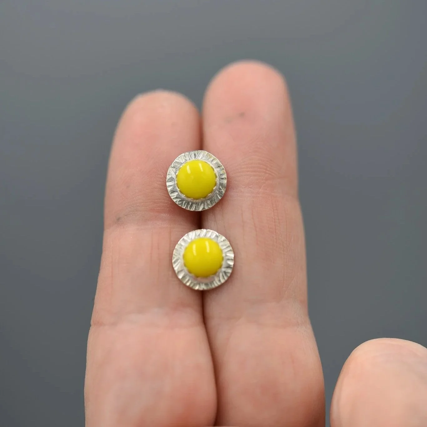 Yellow-Rosarita-Earring-Studs-Sterling-Silver-Artisinal-Jewelry-Amy-Sabatier-Desgins-2.jpg