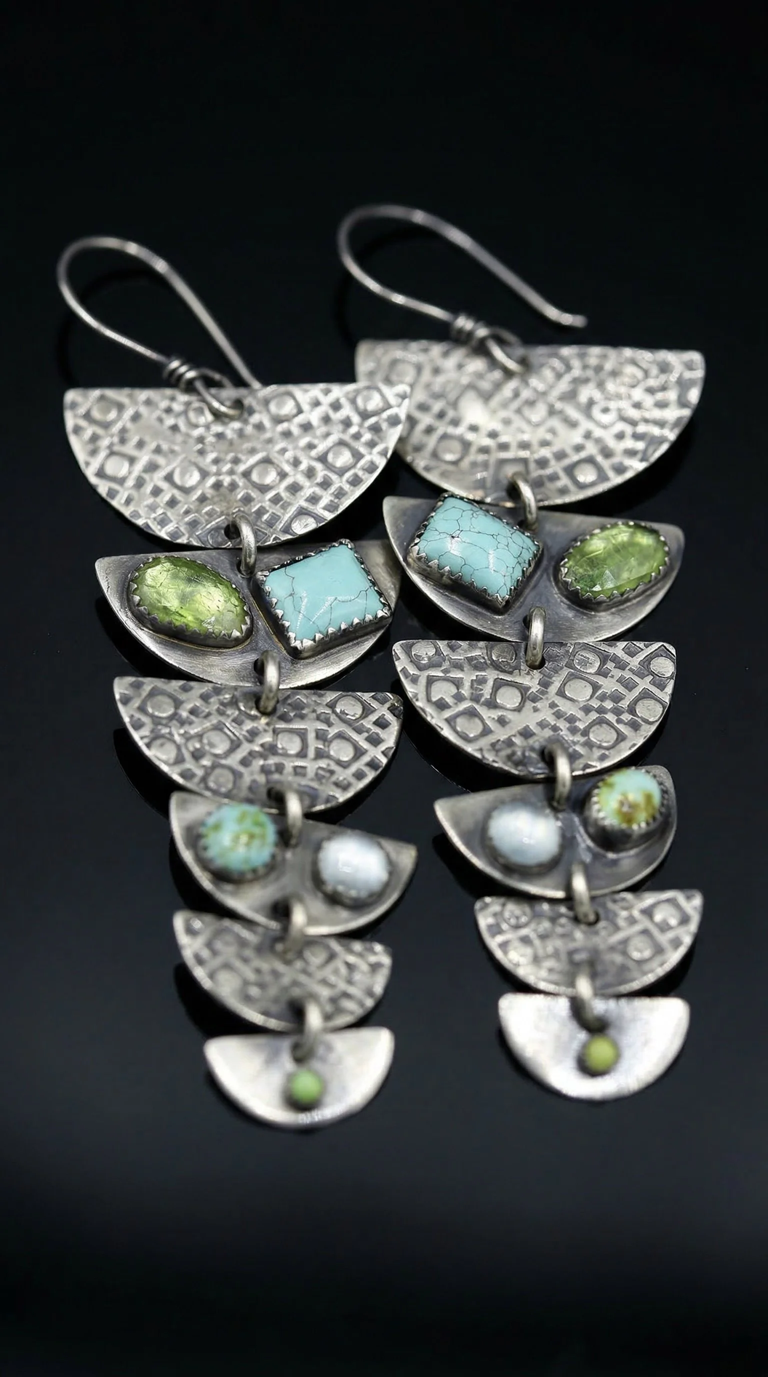 Amy-Sabatier-Designs-Kirana-6 tier-Duster-Earrings-Sterling -Silver-Gemstones-2.jpeg