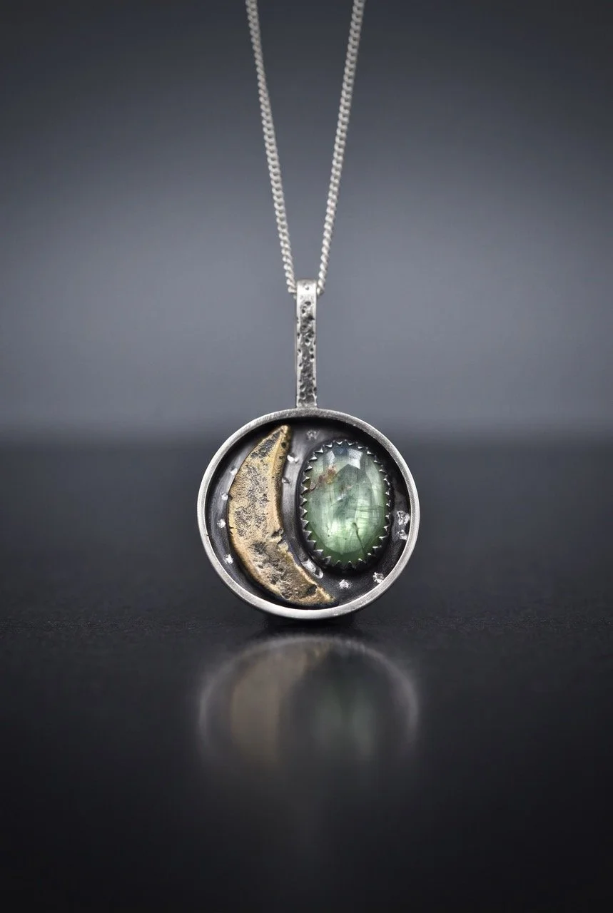 Green-Kyanite-Dreamer-Necklace-Sterling-Silver-Bronze-Celestial-Artisinal-Jewelry-2 Large.jpeg