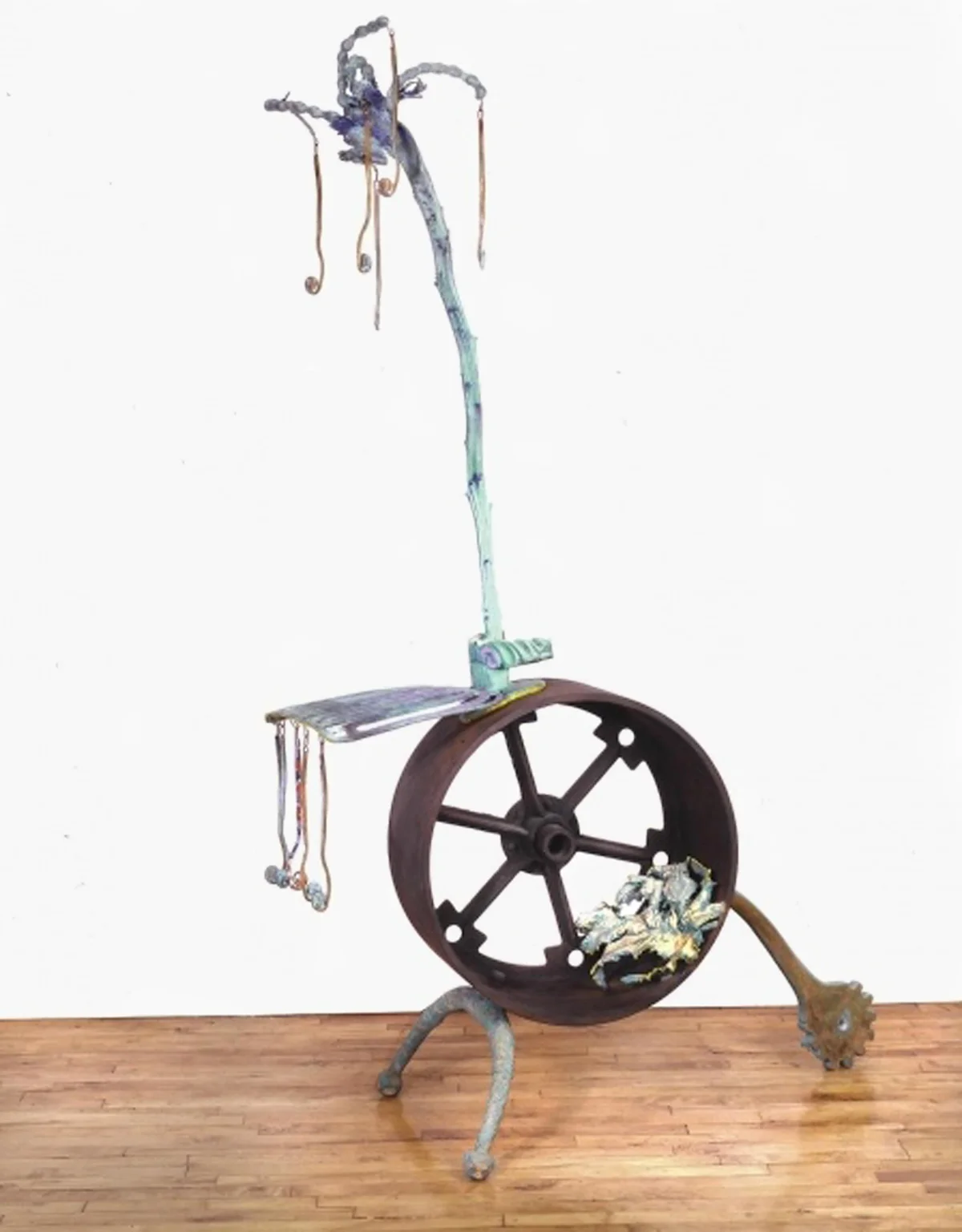 Uplift, 1986. Bronze and cast iron with polychrome patina. 81 x 50 x 23". Collection of the Nancy Graves Foundation.