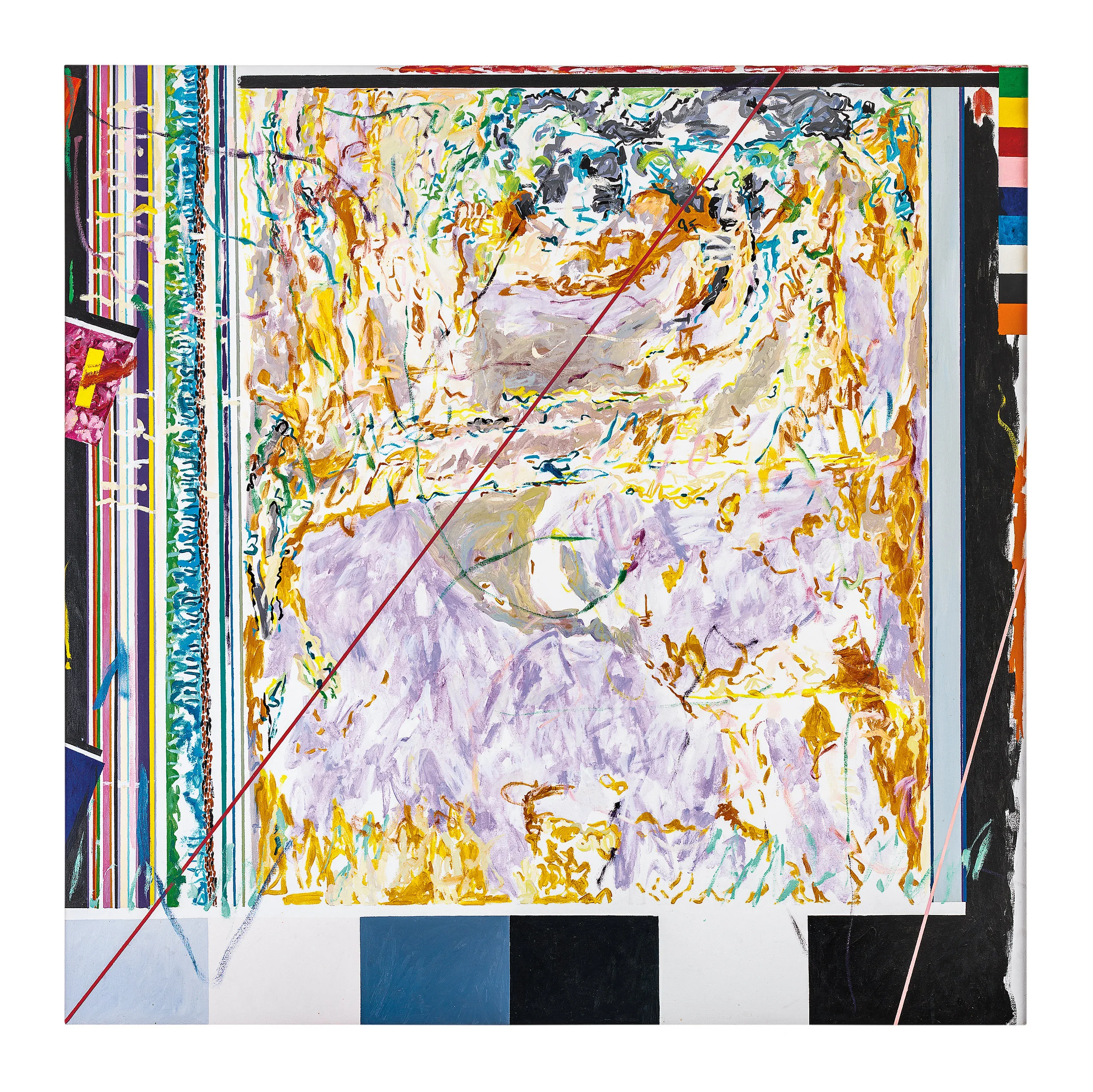 Three, 1976. Oil on canvas, 64" x 64". Collection Nancy Graves Foundation. Photo Adam Reich