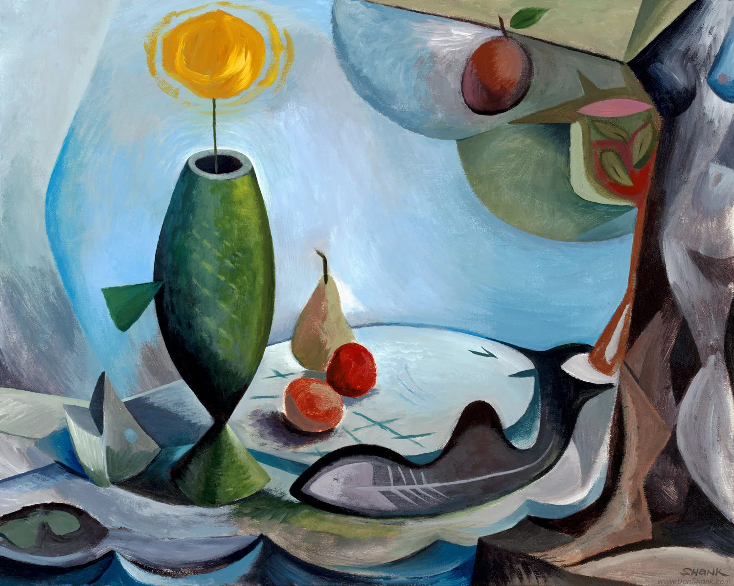 Still Life with Vase & Tree
