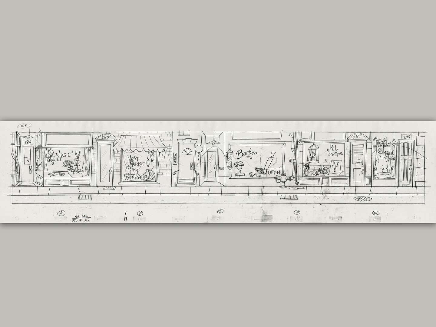 I found some xeroxes in my garage of old background layouts I did for @arkansassugarpants cartoon &quot;Max and the Pigeon Incident&quot; back in 1998. (26 years ago?!) #background #animationbackground #2danimation #handdrawnanimation