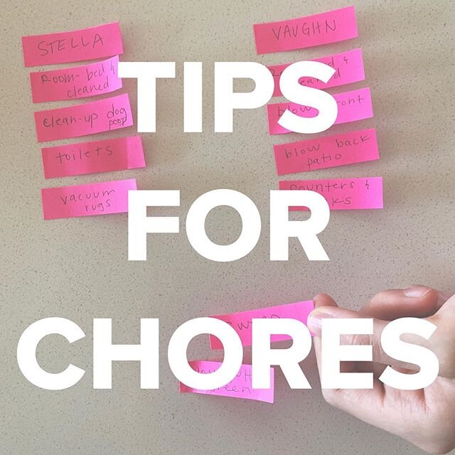 How do you do chores at your house? Lists? Charts? Share your secrets. A few tips I use to get chores done around our house:
1- We try to always do our chores on Thursday. This is a great motivator because it frees up the whole weekend for relaxing a