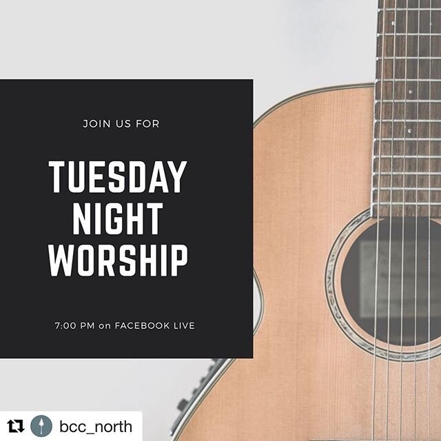 Hope you can join us Tuesday night for a time of singing and scripture! Head over to @facebook.com/bccnorth at 7:00 PM and say hi in the comments so we can all know you&rsquo;re there. &ldquo;See&rdquo; you then! 😃
