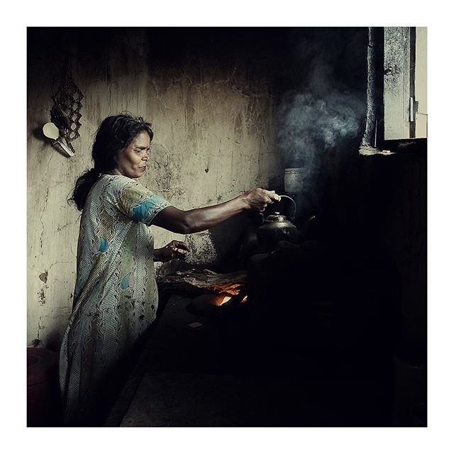 Over ninety five percent of the people have electricity in Sri Lanka, but not everyone could afford one and pay the bill. Certainly not a rubber plantation worker, who is making tea for her guests on a wooden stove. 
#tea #travelphotography #teamaker