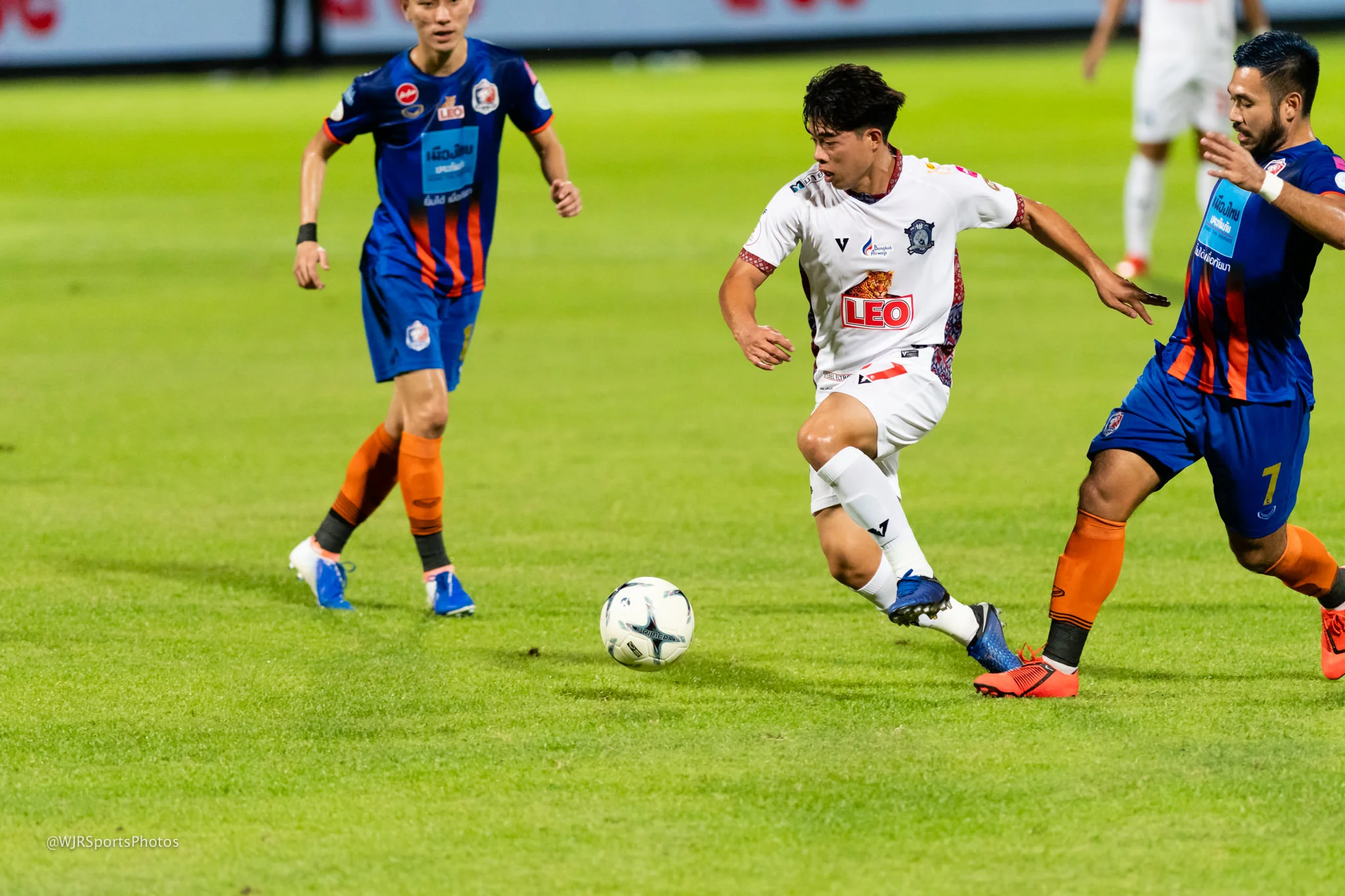 Bangkok, Thailand - May 29, 2019: Chiang Mai FC MF Ekanit Panya (37) controls the ball during the first half of the Port FC versus Chiang Mai FC match at PAT stadium on May 29, 2019 in Bangkok, Thailand. (Photo by Will Reynolds/WJRVisuals)