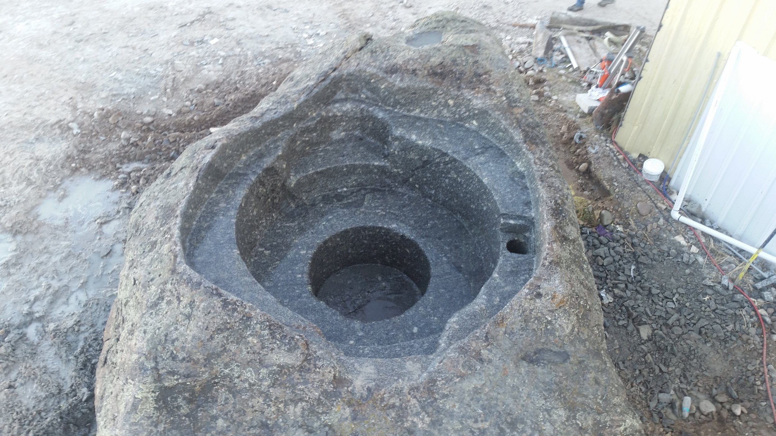 Carved Granite Hot Tub