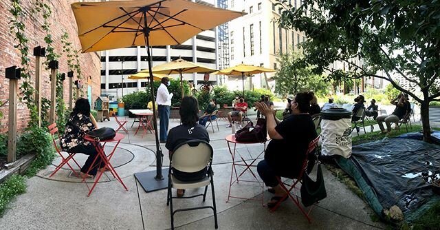 We had a great morning as a team checking in on each other, reflecting on our Spring season, strategizing for the Summer season, and catching some sunshine outside in our Lafayette Greens Garden 🌱 We&rsquo;re excited to continue serving the Detroit 