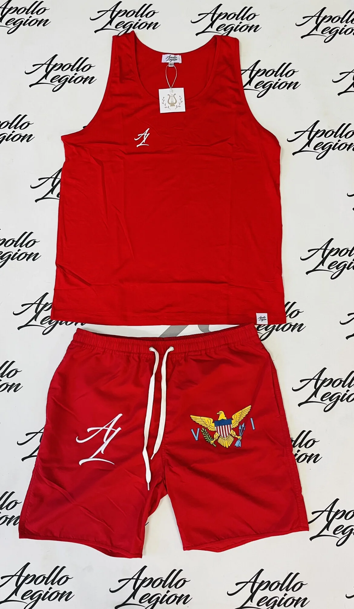 Red Swim Trunks Set Male.jpeg