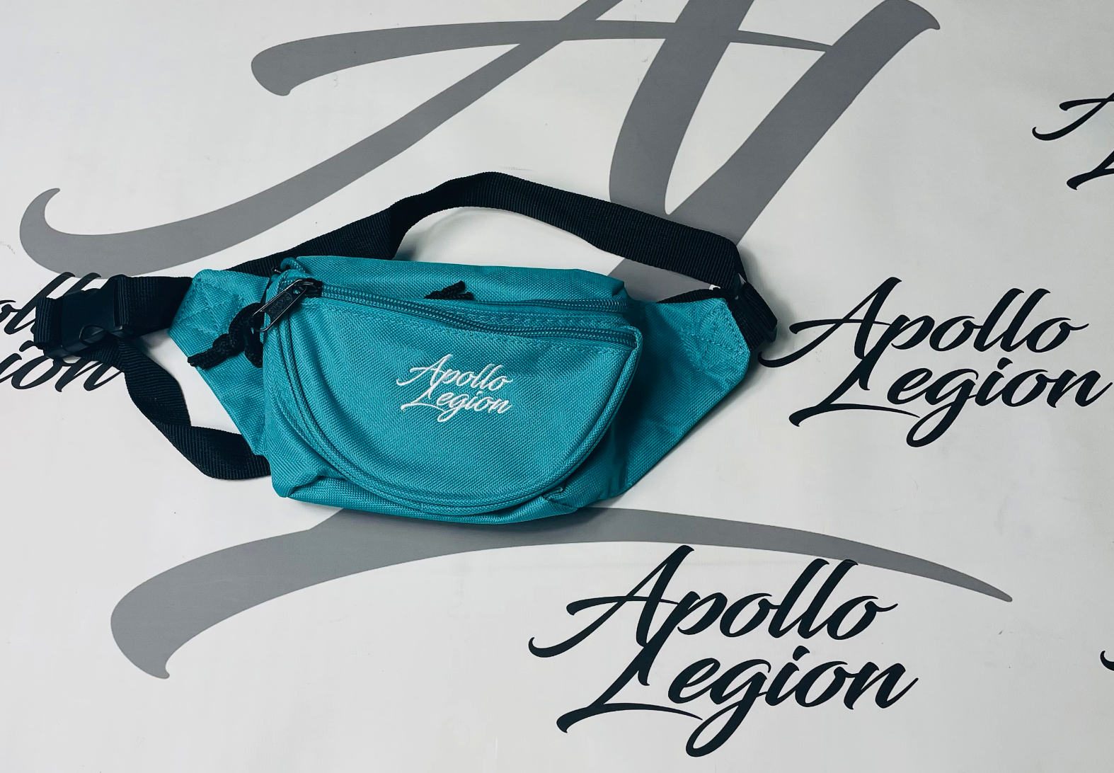 teal fanny pack