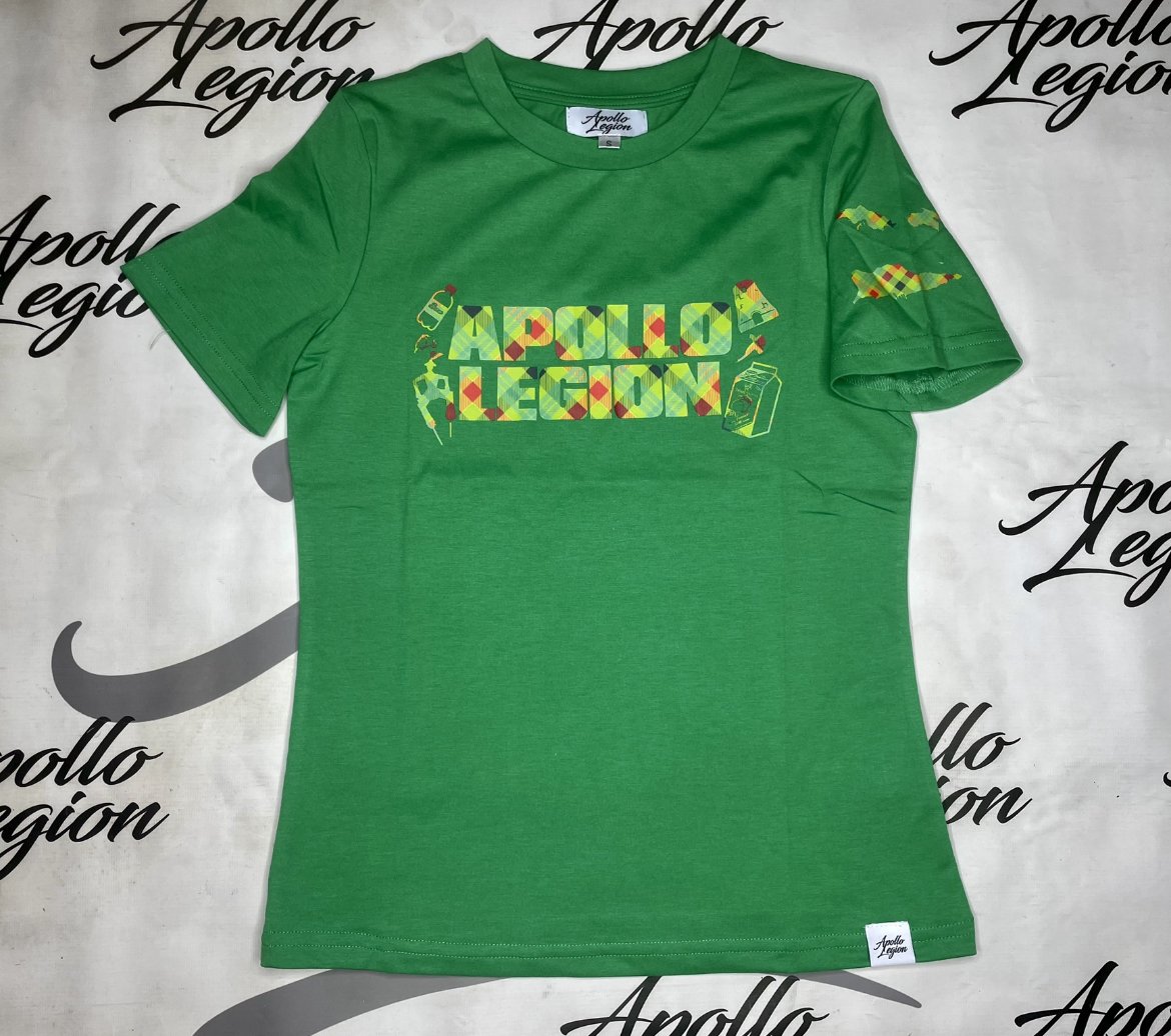Green Shirt w: OG Madras Print (Children Sizes)(Front).jpeg