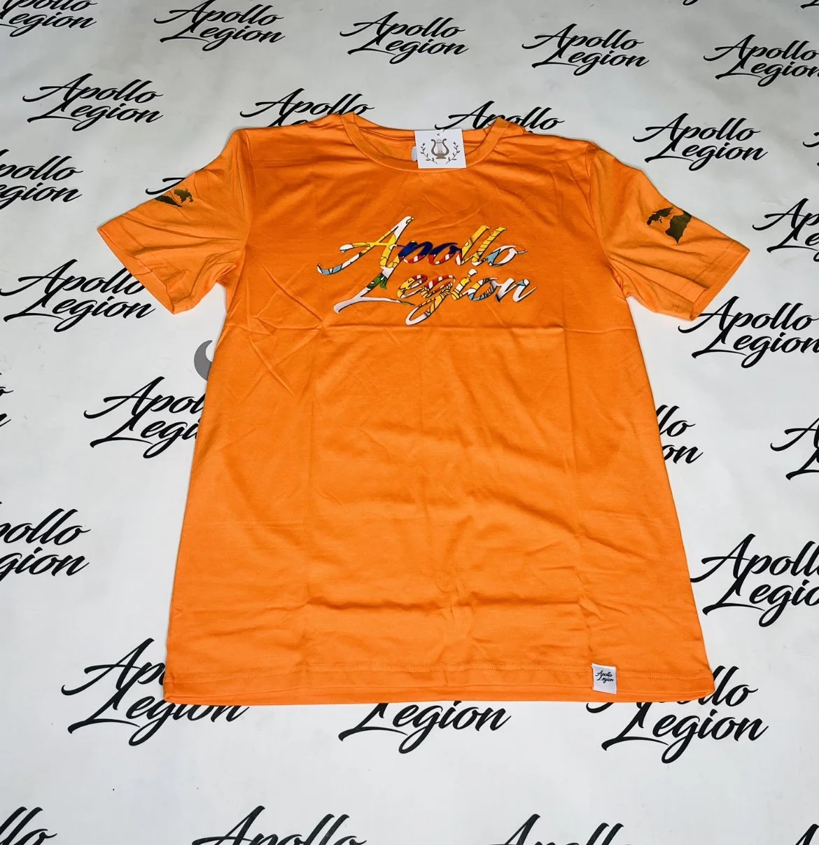 Orange T-Shirt w: VI Flag Print (Men) .jpeg