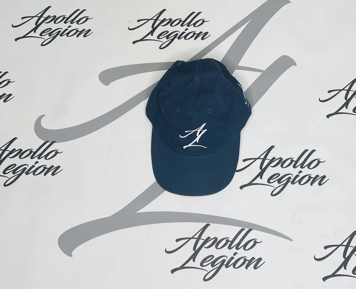 Navy Blue w: White Dad Hat.jpeg