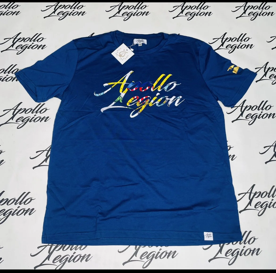 Navy Blue T-Shirt w: VI Flag Print (Men).jpeg