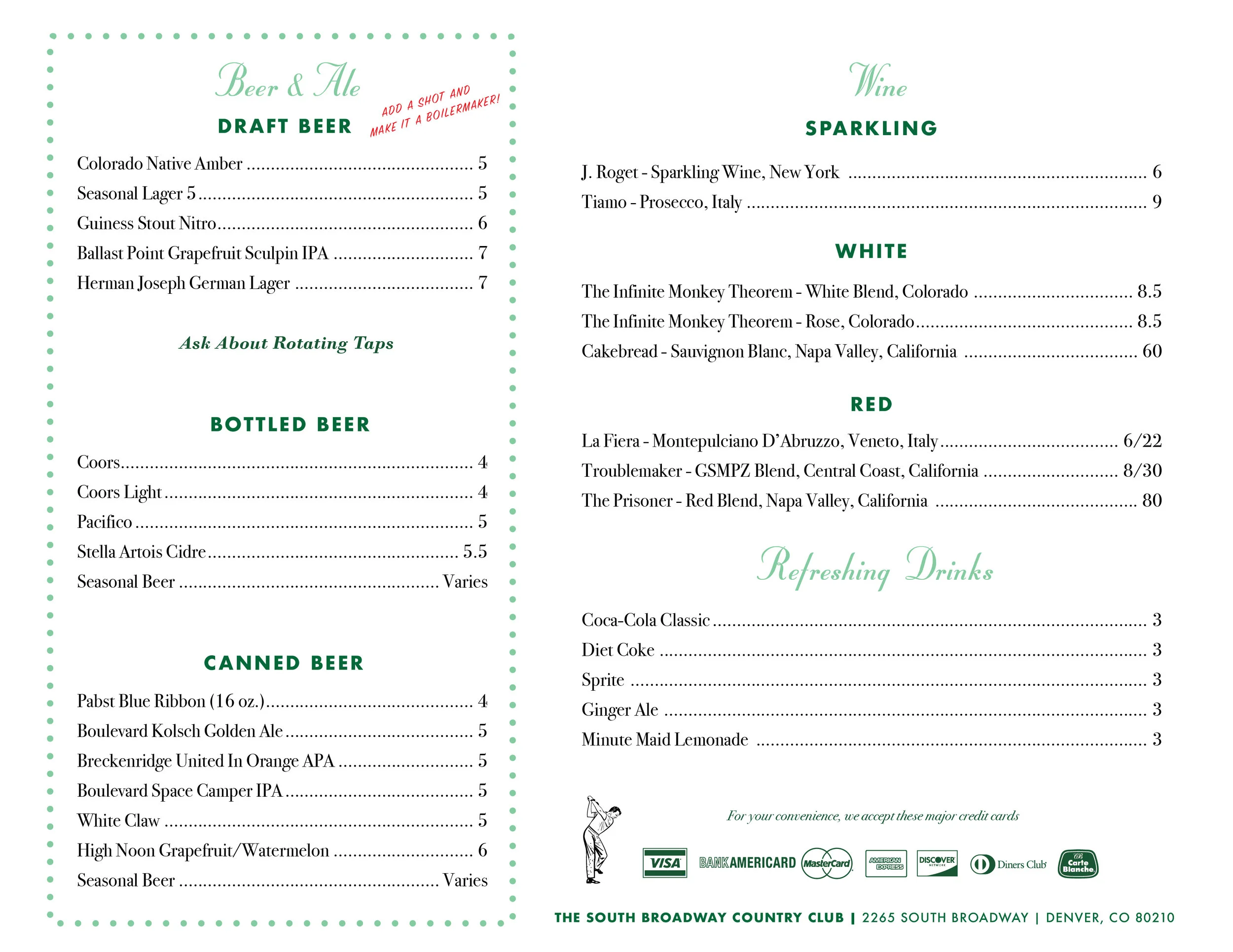 Spirits — The South Broadway Country Club
