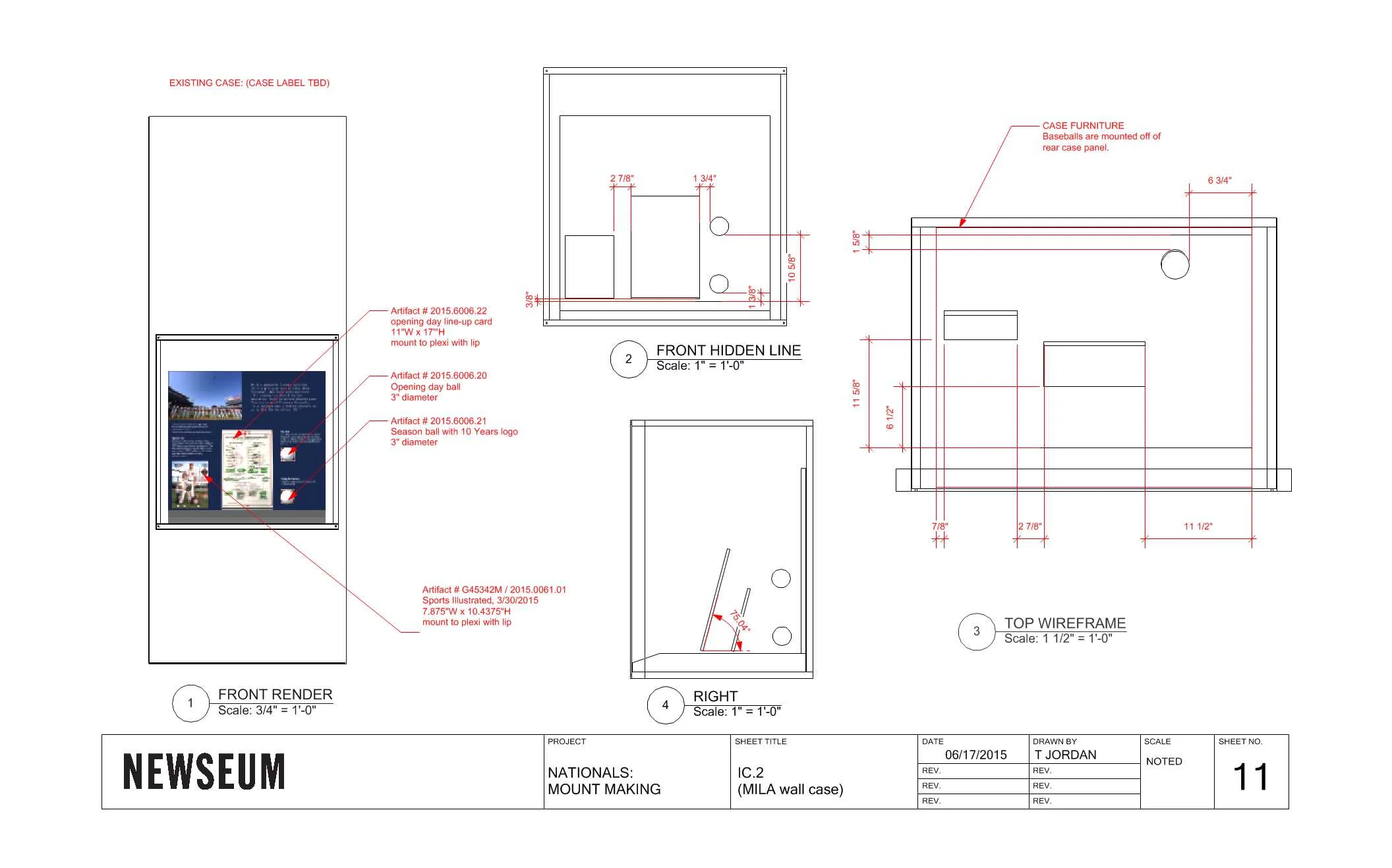Scaled Exhibit Layout: Wall C