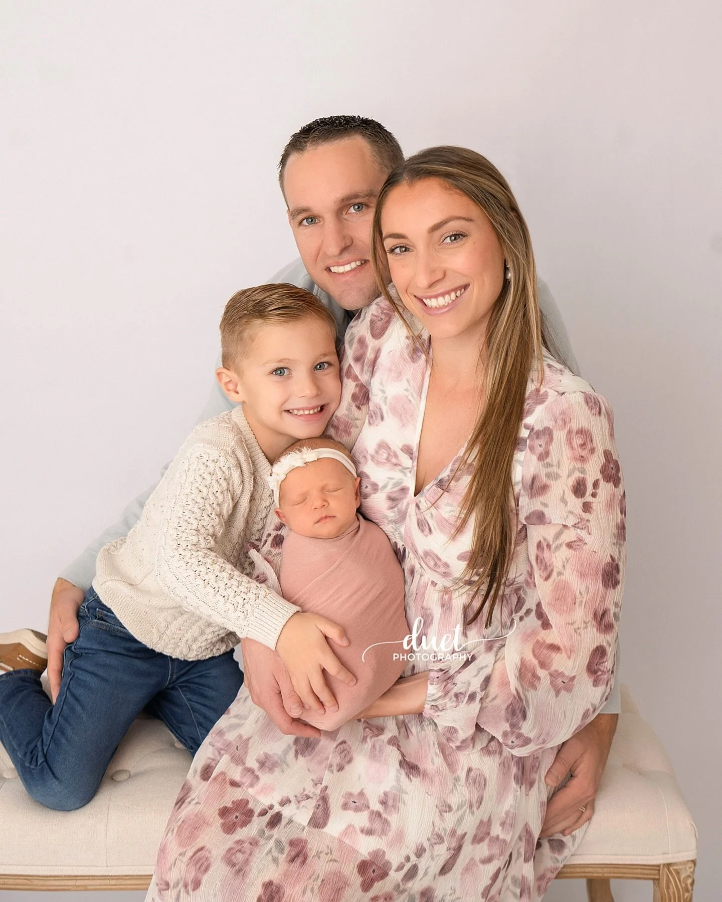 Meet precious newborn Olivia, who visited me in the studio at just 3 weeks new! She is surrounded by such genuine love from her mom, dad and big brother, Tripp. Her brother simply adores her! She was wide awake during the shoot and gave so much perso