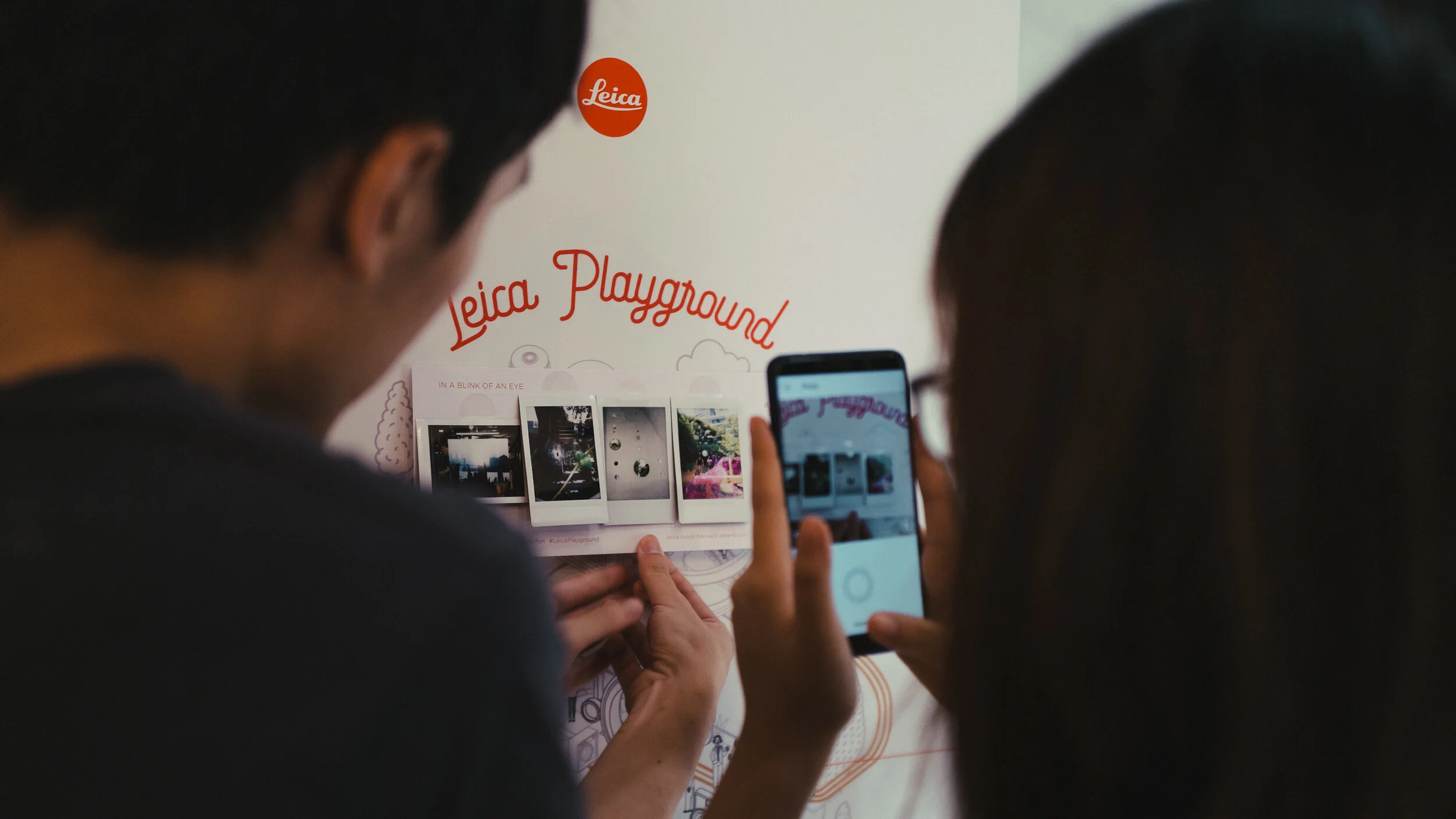 Leica Sofort activity - loan a camera, take instant shots &amp; create your own story based on the title ‘ In a Blink of an Eye.” Winner wins a camera.