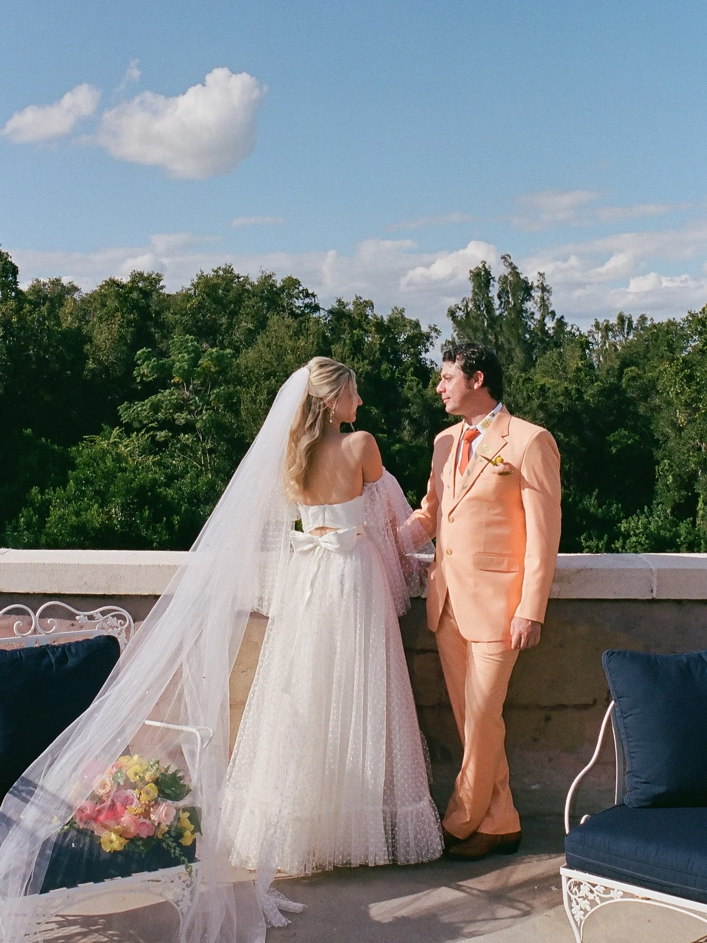 Moments on film from Juliana &amp; Stephen&rsquo;s day. 🍊🌸

Developed &amp; scanned by @notanotherfilmlab 

Photographer: @stillsbysufia 
Venue: @thehoweymansion 
Planner: @loveanddesignco 

-

Stillsbysufia.co
Destination wedding &amp; elopement f