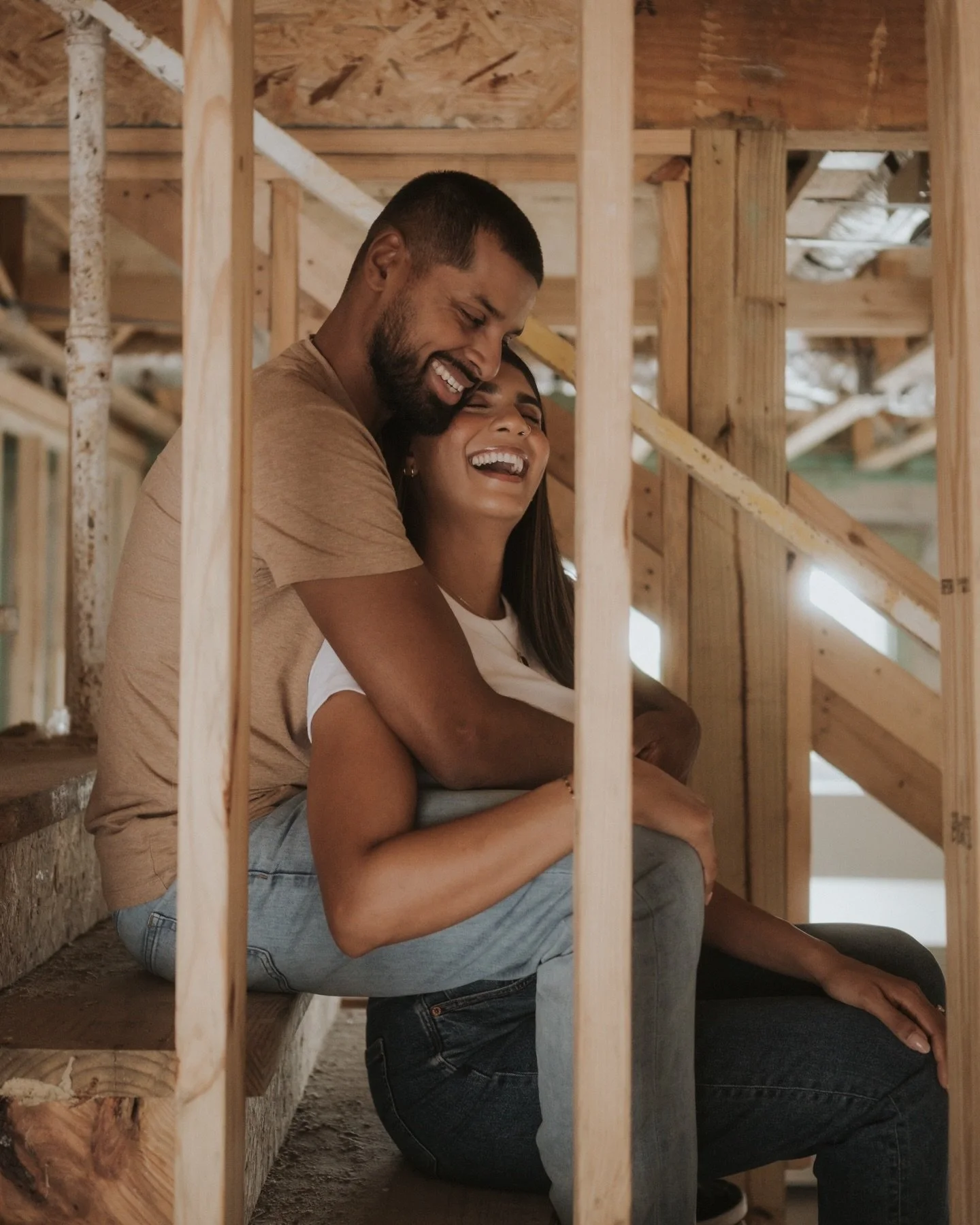 I photographed Christine &amp; Kevin&rsquo;s wedding, and now their first home.🏡

A few months ago we wandered through this space when it was just concrete floors and 2x4s, scribbling little notes on the studs and imagining what life here might feel